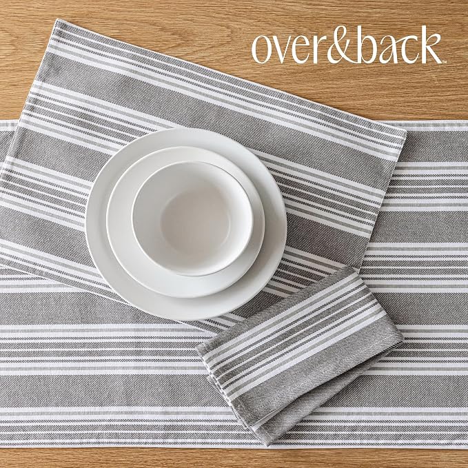 Over&Back 18x90 Woven Striped Table Runner - Image 8
