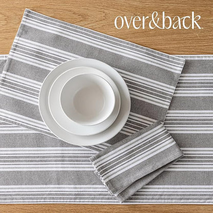 Over&Back 18x90 Woven Striped Table Runner - Image 8