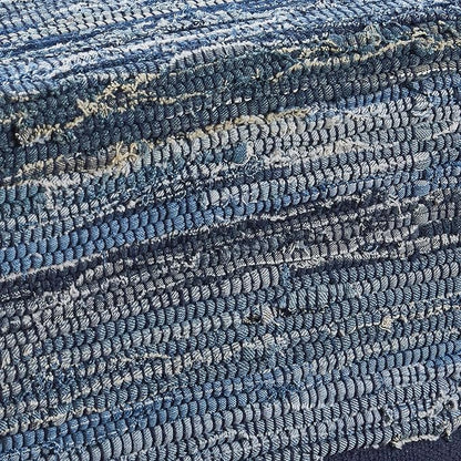 Park Designs Indigo Blue Chindi Table Runner 13" x 36" | Woven Cotton | - Image 3