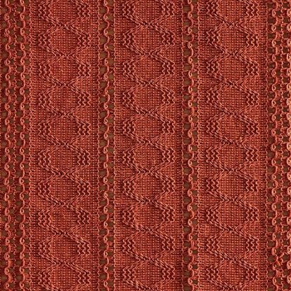 Macrame Style Boho Table Runner, 12x36 Inch Rust | Woven Boho Table Runner - Image 6