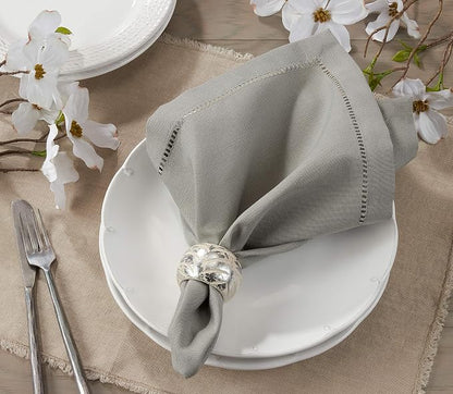 SARO LIFESTYLE Hemstitched Border Dinner Napkin - Image 5