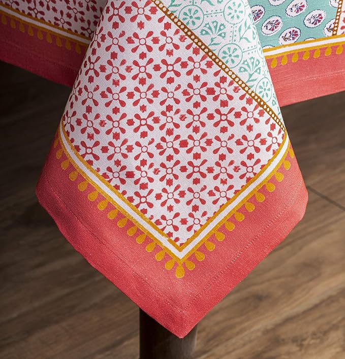 Maison d' Hermine Table Cloth Rectangle Table 100% Cotton 70 x 108 Inches Tablecloth Reusable Decorative for Dining Room Farmhouse Home Valentines Day Decorations Spring Summer - Provence