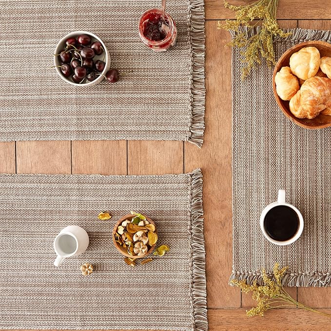 DII Variegated Tabletop Collection, Placemat Set, 6 Piece - Image 2