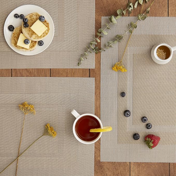 DII PVC Tabletop Collection Woven Indoor/Outdoor, Placemat Set, 6 Piece - Image 3
