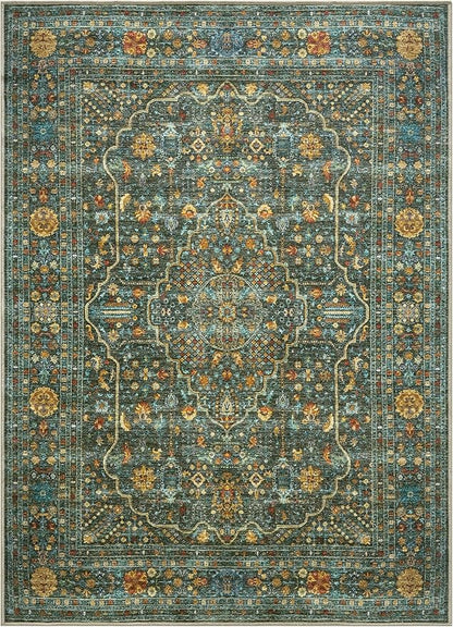 Keen Home Design 3x5 Rug - Machine Washable Entry Rug with Non-Slip Backing, Ideal for Enteryway, Kitchen, Bathroom, Laundry Room - Vintage, Easy Clean, Durable, Low Pile Rug - (3' x 5')