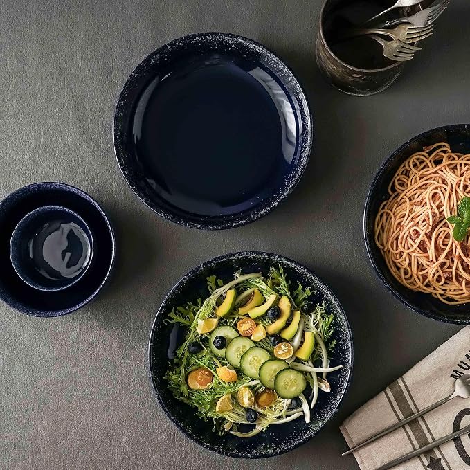 S&Q'S CERAMICS Large Serving Bowls Set of 4, 65 ounce Large Salad Bowls - Image 5