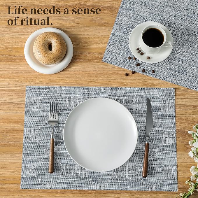 Leetaltree Alice Blue Placemats Set of 6 - Image 4