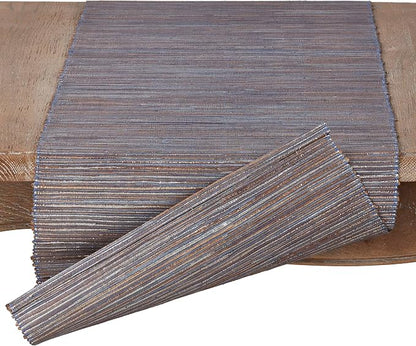 Saro Lifestyle Melaya Collection Shimmering Woven Nubby Table Runner - Image 2