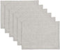 Solino Home Linen Placemats Set of 6 - Oyster Grey Placemats 14 x 19 Inch - 100% Pure Linen Table Mats for Spring, Easter - Athena