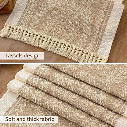 Coffee Mandala Linen Table Runner - Image 3