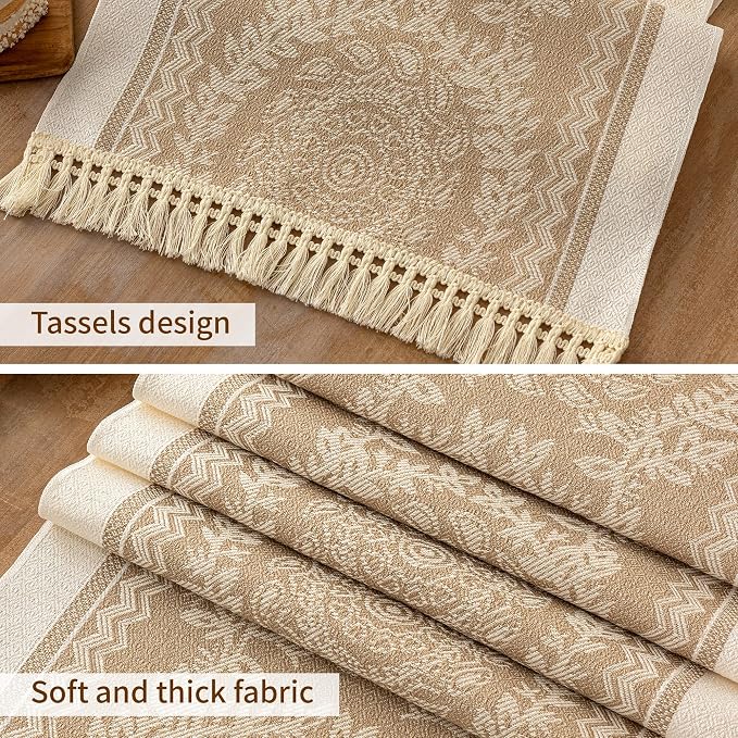 Coffee Mandala Linen Table Runner - Image 3