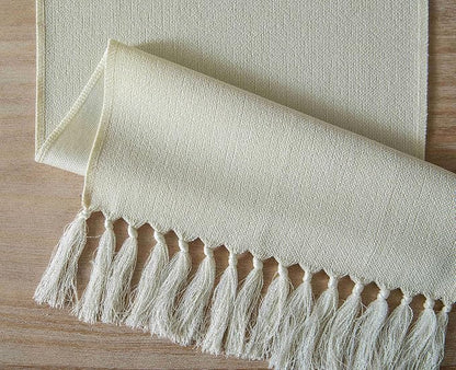 Cream Table Runners 60 Inches Long, Burlap Linen Style Rustic Farmhouse Table - Image 7
