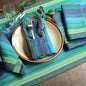 Lightnpro Salsa Stripes Cloth Napkins Set of 12 – Wedding, Christmas & Holiday Table Napkins, Machine Washable Cloth Napkins for Special Occasions & Everyday Use - 18x18 Inch Teal Multi