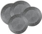 Lightnpro Beaded Placemats Set of 4 - Round Table Chargers - Handmade Rustic Glam Dining Table Mats - Elegant Silver Decorative Placemats for Holidays, Parties & Special Events - 13 Inch Mercury