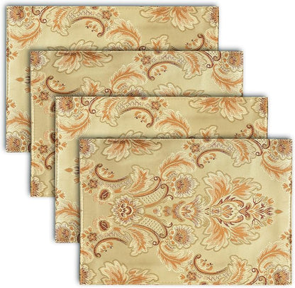 Luxury Dinner Placemats Set of 4, Washable Indoor Decoration by NYSMXF