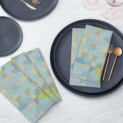 RUVANTI Cloth Napkins Set of 12 Cotton 100%, 18x18 Inches Napkins Cloth Washable, Soft, Absorbent. Cotton Napkins for Parties, Christmas, Thanksgiving, Weddings, Dinner Napkins Cloth - Quarterly