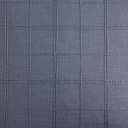 Linen Checked Farmhouse Table Runner, 13x108 Inches Blue | Raised Grid Design - Image 6