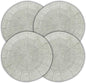 Lightnpro Beaded Placemats Set of 4 - ound Farmhouse Charger Mats - Handcrafted Decorative Glitz Table Placemats for Dinner Parties, Holidays, Weddings & Elegant Dining Décor - 13 Inch Silver