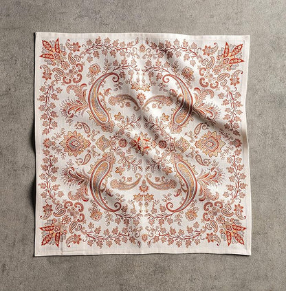 Maison d' Hermine Cloth Napkins Set of 4 100% Cotton for Thanksgiving Christmas Decorations Everyday Reusable Square Fall Napkins Cloth Washable Dinner Party (Cachemire, 20"x20")