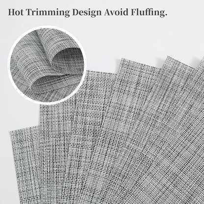 Leetaltree Linen Grey Placemats Set of 12 - Image 3