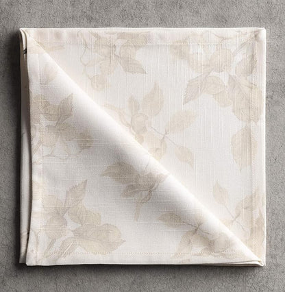 Maison d' Hermine Cloth Napkins Set of 4 100% Cotton for Thanksgiving Christmas Decorations Everyday Reusable Square Fall Napkins Cloth Washable Dinner Party (Equinoxe - Beige, 20"x20")