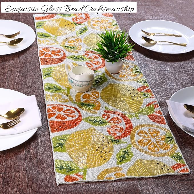Beaded Table Runner 13 x 36 Inch - Image 2