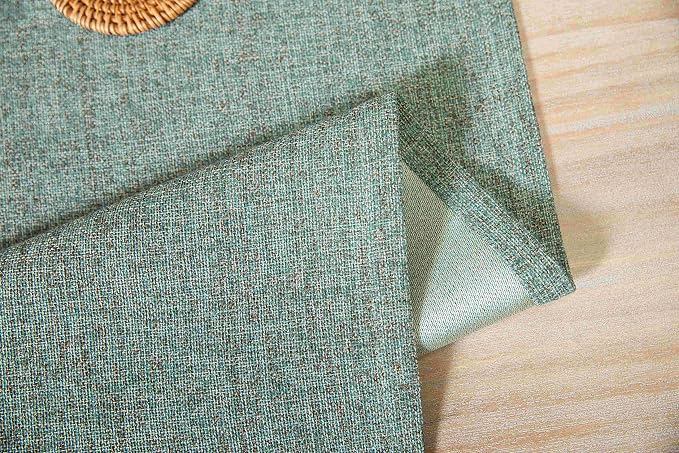 Burlap Style Farmhouse Table Runner, 14x36 Inches Mineral Green | Thick Durable - Image 7
