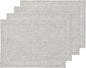 Solino Home Linen Placemats Set of 4-100% Pure Linen Oyster Grey Cloth Placemats 14 x 19 Inch for Spring, Easter - Athena