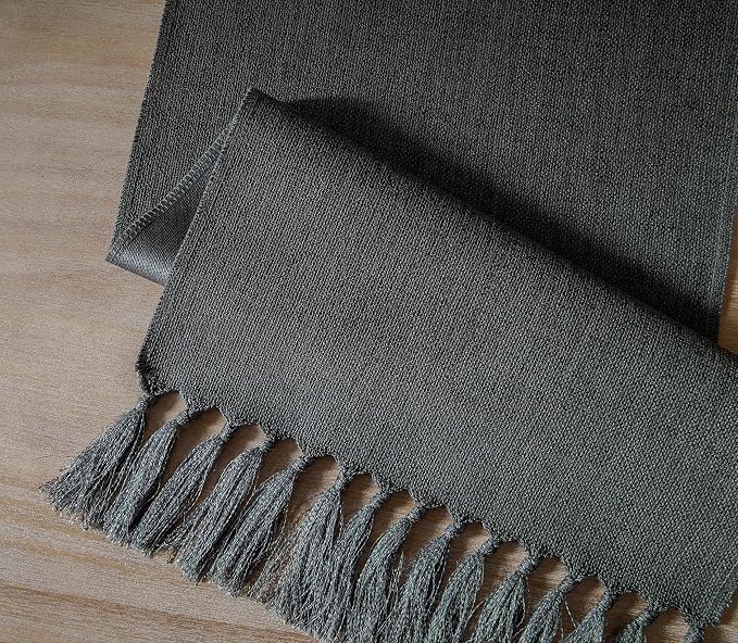 Graphite Grey Table Runners 48 Inches Long, Burlap Linen Style Rustic Farmhouse - Image 7