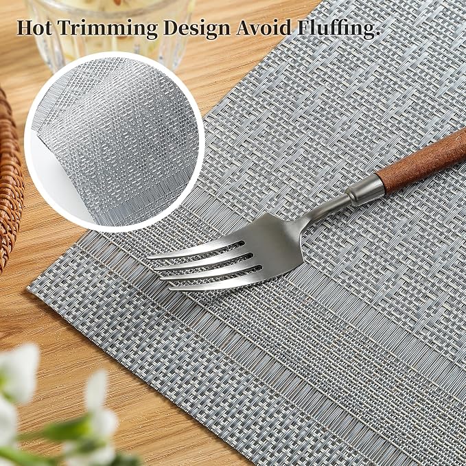 Leetaltree Lunar Grey Placemats Set of 4 - Image 3