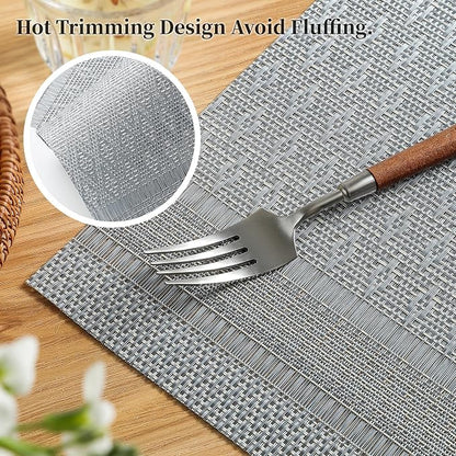 Leetaltree Lunar Grey Placemats Set of 12 - Image 3
