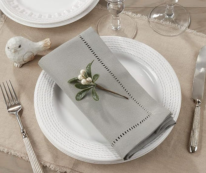 SARO LIFESTYLE Hemstitched Border Dinner Napkin - Image 4