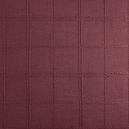 Linen Checked Farmhouse Table Runner, 13x36 Inches Burgundy | Raised Grid Design - Image 6