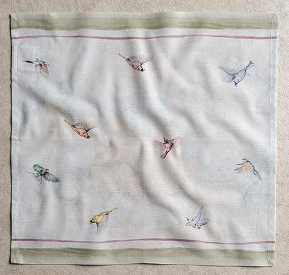 Maison d' Hermine Cloth Napkins Set of 4 100% Cotton Everyday Reusable Square Napkins Cloth Washable Dinner Party Wedding Restaurant Valentines Day Decorations Spring/Summer (Flying Birds, 20" x 20")