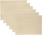 Solino Home Linen Cloth Placemats Set of 6-100% Pure Linen Hemstitch Beige Placemats 14 x 19 Inch - Classic Hemstitch Table Place Mats for Spring, Easter