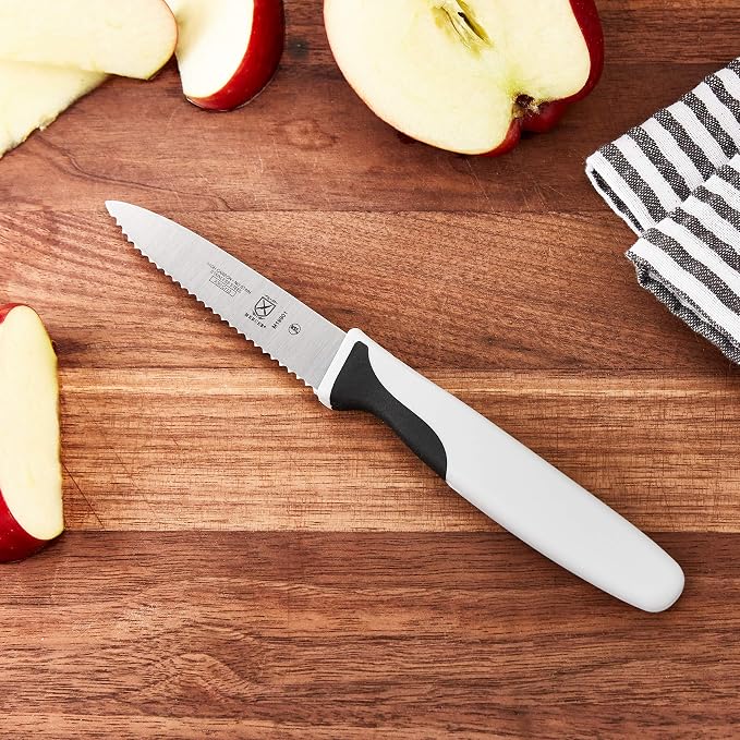 Mercer Culinary M19901P Millennia Black Handle, 3-Inch Slim Serrated, Paring - Image 5