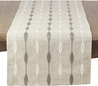 Saro Lifestyle Modern Embroidered Design Table Runner by SaroLifestyle