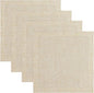 Solino Home Linen Square Placemats Set of 4 - Champagne Beige Placemats 14 x 14 Inch - 100% Pure Linen Table Mats for Spring, Easter - Athena
