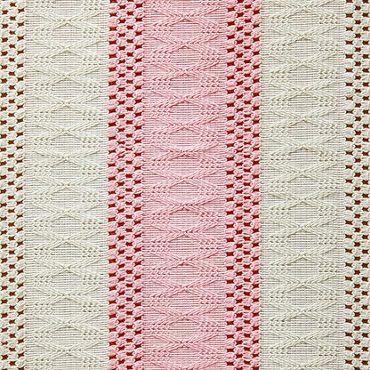Macrame Style Bicolor Stitching Table Runner 14x48in Light Pink | Woven Boho - Image 6