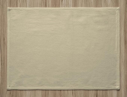 Calicot Placemats Set of 6 100% Cotton Washable Cloth Place Mats, Reusable Table Mats for Spring/Summer & Thanksgiving Christmas Decorations Kitchen Dining Party Wedding (Khaki Beige, 13" x 19")