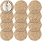 13.8" Corn Husk Woven Round Placemats Set of 12 - Wicker Boho Farmhouse Placemats - Rattan Table Mats Like Water Hyacinth for Dining Table, Wedding, Home, Christmas, Party