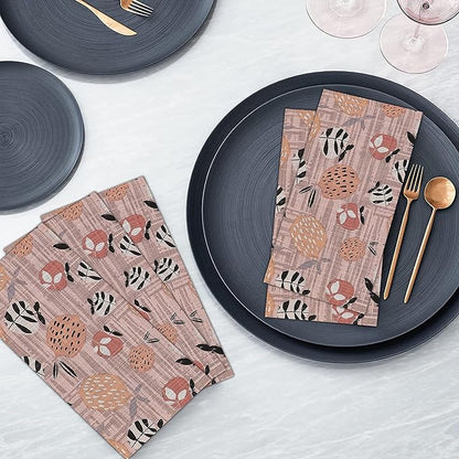 RUVANTI Cloth Napkins Set of 6 Cotton 100%, 18x18 Inches Napkins Cloth Washable, Soft, Absorbent. Cotton Napkins for Parties, Christmas, Thanksgiving, Weddings, Dinner Napkins Cloth - Dusty Palette
