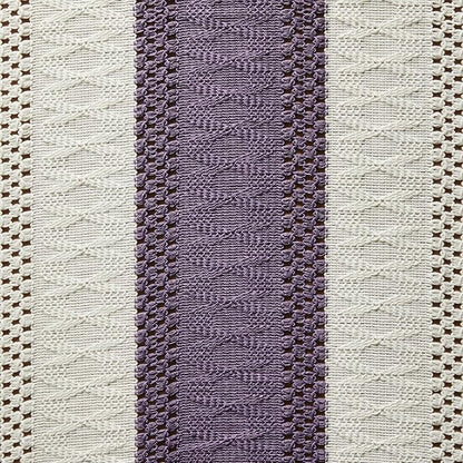 Macrame Style Bicolor Stitching Table Runner 14x48in Purple | Woven Boho Table - Image 6