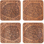 Paris Map Coaster by O3 Design Studio, Set Of 4, Sapele Wooden Coaster With City Map, Handmade