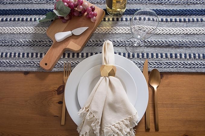 DII Farmhouse Braided Stripe Table Runner Collection - Image 5