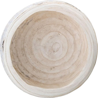 Bloomingville Decorative Hand-Carved Paulownia Wood Bowl, 10.5 in Diameter - Image 4