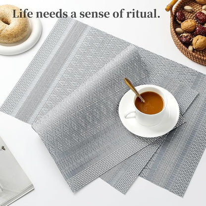 Leetaltree Lunar Grey Placemats Set of 4 - Image 6