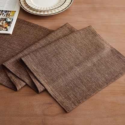 Rustic Cotton Linen Table Runner, 13x36 Inches Brown | Farmhouse Style Linen - Image 2
