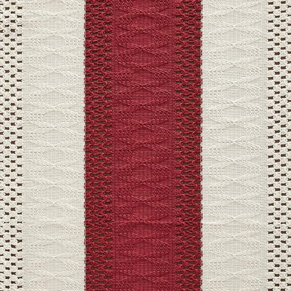Macrame Style Bicolor Stitching Table Runner 14x60in Red | Woven Boho Table - Image 6