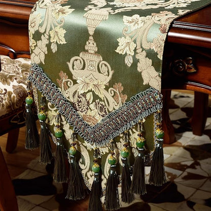 Extra Luxury Velvet Blue Table Runner 120 Inches Long by NYSMXF